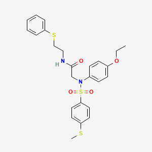 N~2~-(4-ethoxyphenyl)-N~2~-{[4-(methylthio)phenyl]sulfonyl}-N~1~-[2-(phenylthio)ethyl]glycinamide