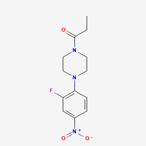 molecular formula C13H16FN3O3 B5134178 1-(2-fluoro-4-nitrophenyl)-4-propionylpiperazine 