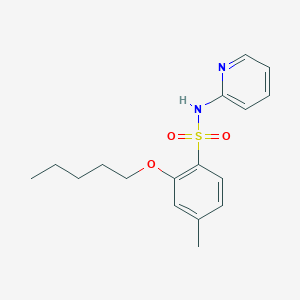 molecular formula C17H22N2O3S B513419 4-methyl-2-(pentyloxy)-N-(2-pyridinyl)benzenesulfonamide CAS No. 941261-43-4