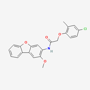 molecular formula C22H18ClNO4 B5134193 2-(4-chloro-2-methylphenoxy)-N-(2-methoxydibenzo[b,d]furan-3-yl)acetamide 