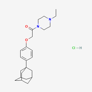molecular formula C24H35ClN2O2 B5134199 1-{[4-(1-adamantyl)phenoxy]acetyl}-4-ethylpiperazine hydrochloride 