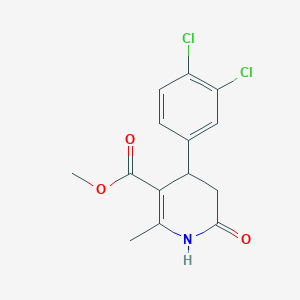 molecular formula C14H13Cl2NO3 B5134247 methyl 4-(3,4-dichlorophenyl)-2-methyl-6-oxo-1,4,5,6-tetrahydro-3-pyridinecarboxylate 