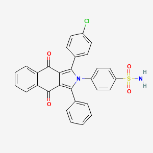 4-[1-(4-chlorophenyl)-4,9-dioxo-3-phenyl-4,9-dihydro-2H-benzo[f]isoindol-2-yl]benzenesulfonamide