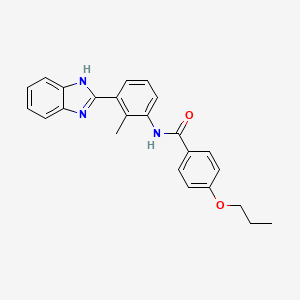 molecular formula C24H23N3O2 B5134283 N-[3-(1H-benzimidazol-2-yl)-2-methylphenyl]-4-propoxybenzamide 