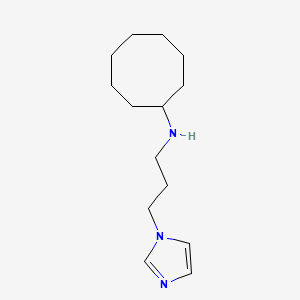 molecular formula C14H25N3 B5134306 N-[3-(1H-imidazol-1-yl)propyl]cyclooctanamine 