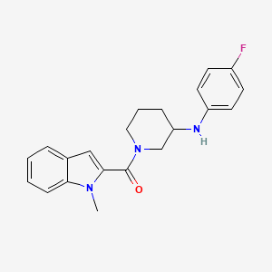molecular formula C21H22FN3O B5134355 N-(4-fluorophenyl)-1-[(1-methyl-1H-indol-2-yl)carbonyl]-3-piperidinamine 