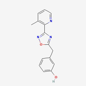 3-{[3-(3-methyl-2-pyridinyl)-1,2,4-oxadiazol-5-yl]methyl}phenol