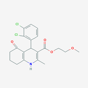 molecular formula C20H21Cl2NO4 B5134365 2-methoxyethyl 4-(2,3-dichlorophenyl)-2-methyl-5-oxo-1,4,5,6,7,8-hexahydro-3-quinolinecarboxylate 