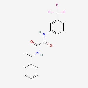 molecular formula C17H15F3N2O2 B5134388 N-(1-phenylethyl)-N'-[3-(trifluoromethyl)phenyl]ethanediamide 