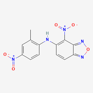 molecular formula C13H9N5O5 B5134405 N-(2-methyl-4-nitrophenyl)-4-nitro-2,1,3-benzoxadiazol-5-amine 