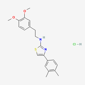 N-[2-(3,4-dimethoxyphenyl)ethyl]-4-(3,4-dimethylphenyl)-1,3-thiazol-2-amine hydrochloride