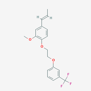 molecular formula C19H19F3O3 B5134434 2-methoxy-4-(1-propen-1-yl)-1-{2-[3-(trifluoromethyl)phenoxy]ethoxy}benzene 