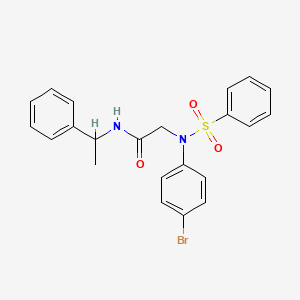 N~2~-(4-bromophenyl)-N~1~-(1-phenylethyl)-N~2~-(phenylsulfonyl)glycinamide