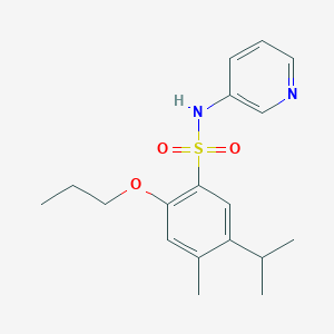 molecular formula C18H24N2O3S B513445 5-isopropyl-4-methyl-2-propoxy-N-(3-pyridinyl)benzenesulfonamide CAS No. 941262-44-8