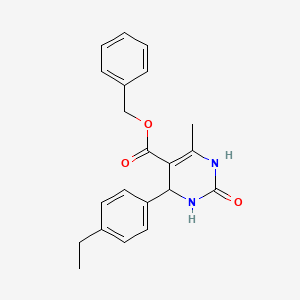 molecular formula C21H22N2O3 B5134456 benzyl 4-(4-ethylphenyl)-6-methyl-2-oxo-1,2,3,4-tetrahydro-5-pyrimidinecarboxylate 