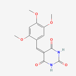 molecular formula C14H14N2O6 B5134459 5-(2,4,5-trimethoxybenzylidene)-2,4,6(1H,3H,5H)-pyrimidinetrione 
