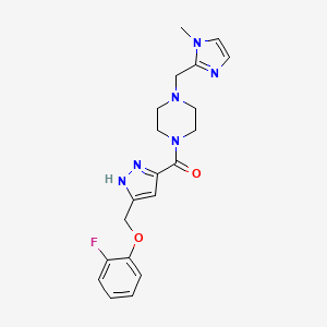 1-({5-[(2-fluorophenoxy)methyl]-1H-pyrazol-3-yl}carbonyl)-4-[(1-methyl-1H-imidazol-2-yl)methyl]piperazine