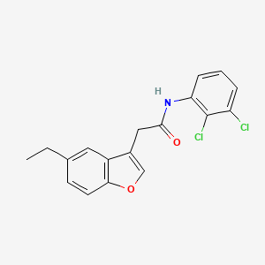 molecular formula C18H15Cl2NO2 B5134473 N-(2,3-dichlorophenyl)-2-(5-ethyl-1-benzofuran-3-yl)acetamide 