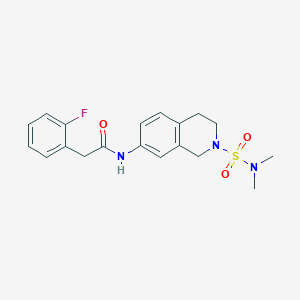 molecular formula C19H22FN3O3S B5134476 N-{2-[(dimethylamino)sulfonyl]-1,2,3,4-tetrahydro-7-isoquinolinyl}-2-(2-fluorophenyl)acetamide 