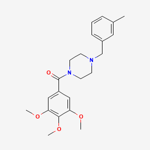 molecular formula C22H28N2O4 B5134480 1-(3-methylbenzyl)-4-(3,4,5-trimethoxybenzoyl)piperazine 