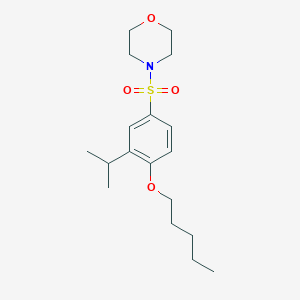 molecular formula C18H29NO4S B513449 4-{[3-Isopropyl-4-(pentyloxy)phenyl]sulfonyl}morpholine CAS No. 941262-80-2