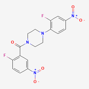 molecular formula C17H14F2N4O5 B5134537 1-(2-fluoro-5-nitrobenzoyl)-4-(2-fluoro-4-nitrophenyl)piperazine 