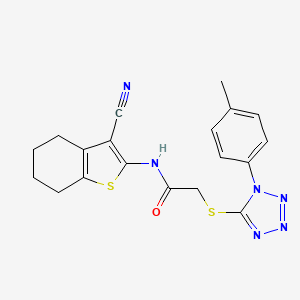 molecular formula C19H18N6OS2 B5134543 N-(3-cyano-4,5,6,7-tetrahydro-1-benzothien-2-yl)-2-{[1-(4-methylphenyl)-1H-tetrazol-5-yl]thio}acetamide 