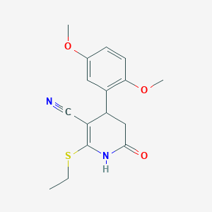 4-(2,5-dimethoxyphenyl)-2-(ethylthio)-6-oxo-1,4,5,6-tetrahydro-3-pyridinecarbonitrile