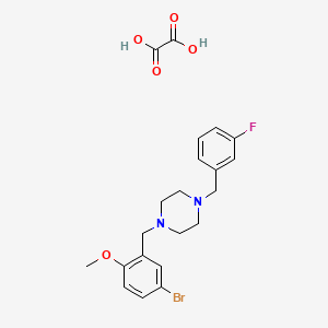 molecular formula C21H24BrFN2O5 B5134555 1-(5-bromo-2-methoxybenzyl)-4-(3-fluorobenzyl)piperazine oxalate 