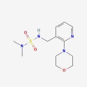 molecular formula C12H20N4O3S B5134559 N,N-dimethyl-N'-{[2-(4-morpholinyl)-3-pyridinyl]methyl}sulfamide 