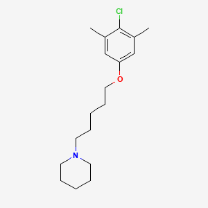 molecular formula C18H28ClNO B5134574 1-[5-(4-chloro-3,5-dimethylphenoxy)pentyl]piperidine 