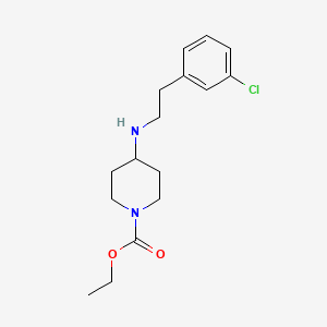 molecular formula C16H23ClN2O2 B5134594 ethyl 4-{[2-(3-chlorophenyl)ethyl]amino}-1-piperidinecarboxylate 