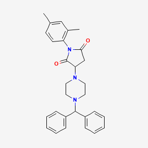 molecular formula C29H31N3O2 B5134617 1-(2,4-dimethylphenyl)-3-[4-(diphenylmethyl)-1-piperazinyl]-2,5-pyrrolidinedione 