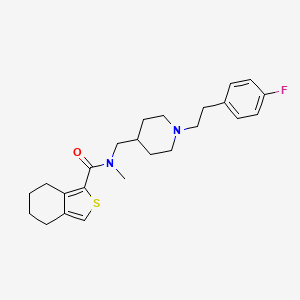molecular formula C24H31FN2OS B5134637 N-({1-[2-(4-fluorophenyl)ethyl]-4-piperidinyl}methyl)-N-methyl-4,5,6,7-tetrahydro-2-benzothiophene-1-carboxamide 