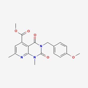 methyl 3-(4-methoxybenzyl)-1,7-dimethyl-2,4-dioxo-1,2,3,4-tetrahydropyrido[2,3-d]pyrimidine-5-carboxylate