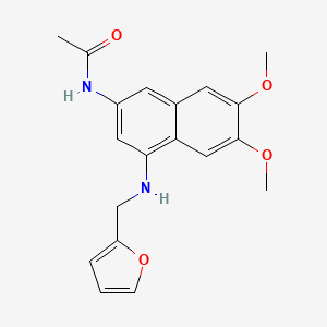 molecular formula C19H20N2O4 B5134668 N-{4-[(2-furylmethyl)amino]-6,7-dimethoxy-2-naphthyl}acetamide 
