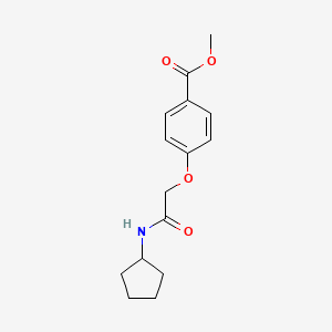 molecular formula C15H19NO4 B5134673 methyl 4-[2-(cyclopentylamino)-2-oxoethoxy]benzoate 
