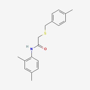 molecular formula C18H21NOS B5134676 N-(2,4-dimethylphenyl)-2-[(4-methylbenzyl)thio]acetamide 