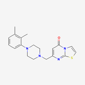 molecular formula C19H22N4OS B5134684 7-{[4-(2,3-dimethylphenyl)-1-piperazinyl]methyl}-5H-[1,3]thiazolo[3,2-a]pyrimidin-5-one 