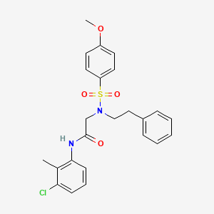 N~1~-(3-chloro-2-methylphenyl)-N~2~-[(4-methoxyphenyl)sulfonyl]-N~2~-(2-phenylethyl)glycinamide