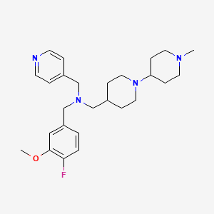 molecular formula C26H37FN4O B5134711 (4-fluoro-3-methoxybenzyl)[(1'-methyl-1,4'-bipiperidin-4-yl)methyl](4-pyridinylmethyl)amine 