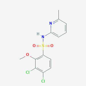 molecular formula C13H12Cl2N2O3S B513474 3,4-dichloro-2-methoxy-N-(6-methylpyridin-2-yl)benzenesulfonamide CAS No. 832685-77-5