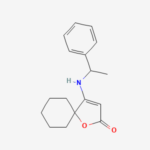 molecular formula C17H21NO2 B5134746 4-[(1-phenylethyl)amino]-1-oxaspiro[4.5]dec-3-en-2-one 