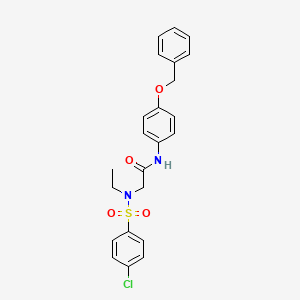 molecular formula C23H23ClN2O4S B5134752 N~1~-[4-(benzyloxy)phenyl]-N~2~-[(4-chlorophenyl)sulfonyl]-N~2~-ethylglycinamide 