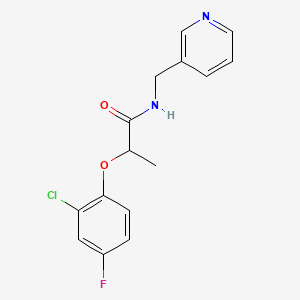 2-(2-chloro-4-fluorophenoxy)-N-(3-pyridinylmethyl)propanamide