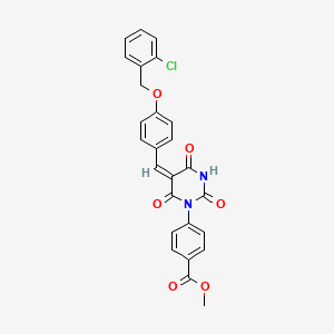 molecular formula C26H19ClN2O6 B5134798 methyl 4-[5-{4-[(2-chlorobenzyl)oxy]benzylidene}-2,4,6-trioxotetrahydro-1(2H)-pyrimidinyl]benzoate 