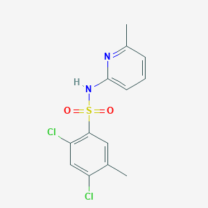 molecular formula C13H12Cl2N2O2S B513480 2,4-dichloro-5-methyl-N-(6-methyl-2-pyridinyl)benzenesulfonamide CAS No. 941003-71-0
