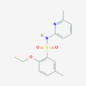 molecular formula C15H18N2O3S B513481 2-ethoxy-5-methyl-N-(6-methyl-2-pyridinyl)benzenesulfonamide CAS No. 941003-63-0