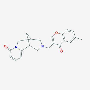 molecular formula C22H22N2O3 B5134811 11-[(6-methyl-4-oxo-4H-chromen-3-yl)methyl]-7,11-diazatricyclo[7.3.1.0~2,7~]trideca-2,4-dien-6-one 