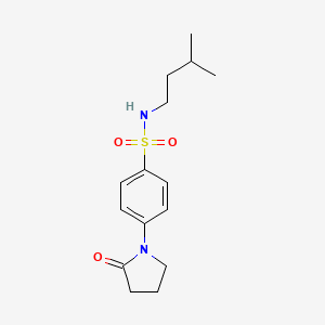 N-(3-methylbutyl)-4-(2-oxo-1-pyrrolidinyl)benzenesulfonamide